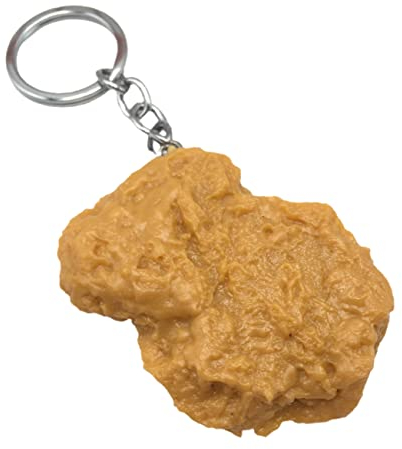 Toyvian Simulierter Fried Chicken Schlüsselanhänger Für Studenten Lustiger Hähnchen Nugget Anhänger Dekoratives Schlüsselring Ornament Für Schlüssel Und Zimmer