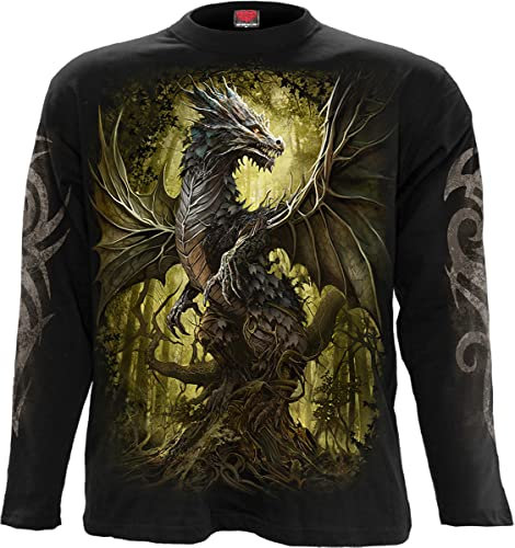 Spiral - Oak Dragon - Longsleeve T-Shirt Black - XXL