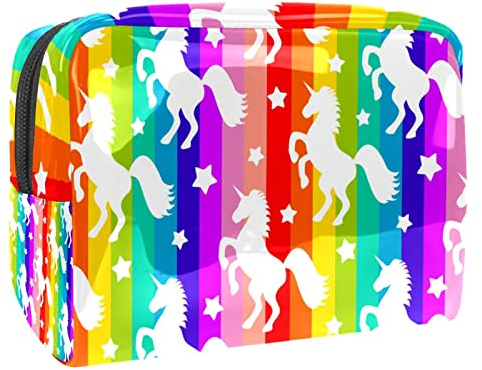 Einhorn-Muster Regenbogen Schminkpinsel Beauty Bag Organizer Kosmetiktasche