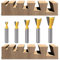 Slukueda 5 Pièces 8mm Fraise à Queue D'aronde Bois, 1/4 1/2 3/8 5/8 3/4Fraise Defonceuse à Queue D'aronde, Fraise a Surfacer en Carbure de Tungstène pour Travaildu Bois Outils de Coupe