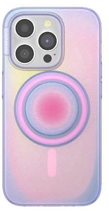 PopSockets: PopCase PlantCore for MagSafe - Plant-Based Phone Case for iPhone 15 Pro with a MagSafe Compatible PopGrip - Phone Stand and Grip with a Swappable Top - Aura