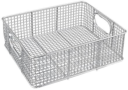 F Fityle Food Storage Basket Metal Wire Buffet Basket Baking Tools Portable French Fries Holder Bread Pan Basket Organizer for Restaurant Home Counter