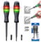 2Pcs Electrical Circuit Tester Pens,2-in-1 High Torque Strong Magnetic Screwdriver Electricity Detector,Voltage Electric Tester Screwdriver for AC/DC Circuit Detection(Flathead+Crosshead+6 Batteries)