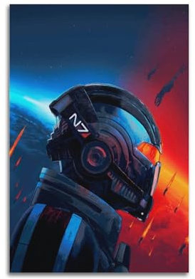 Quem Mass Effect Serie Spielposter Dekorative Malerei Leinwand Wandposter und Kunstdruck Moderne Familie Schlafzimmer Dekor Poster 40 x 60 cm