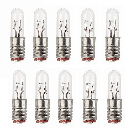 ShuoHui E5 Mini-Glühlampe 12V 50mA Birne lampen warm weiß E5 E5.5 H0 12-14V Gelb (10)