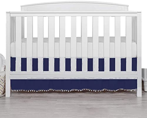 Volant Anti-Staub, Bettdecke, Rock für Kindergarten für Babys | Rock für Wiege aus Mikrofaser mit Bommeln, um das Baby warm und bequem zu halten und das Kinderzimmer zum Schlafen und Whrcy