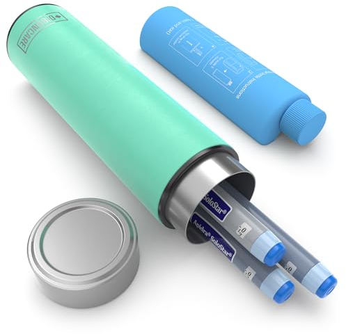 DISONCARE 60H Porta Insulina Termico da Viaggio 3 Penna Borsa Termica Piccola per Medicinali Borsa Frigo Farmaci Portatile per Diabetici con 2 ghiaccio丨QR Etichetta Medica(Ciano)