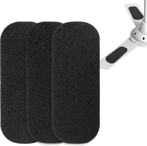 ddLUCK Ceiling Fan Filters for Blades, Coconut Carbon Air Filter, Easily Sticks on Ceiling Fan Blade Top, Eliminate Odors, Dust and Pollutants (3 Pack)