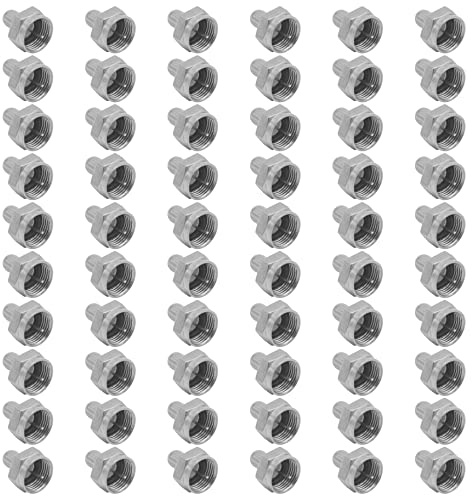 Fanbalunke Coax Cap Cover 60 Pcs F Type 75 Ohm Terminator Coaxial Terminator Caps for Ports on Splitter, AMP, Coaxial Cable, TV Antenna, Wall Plates, Booster