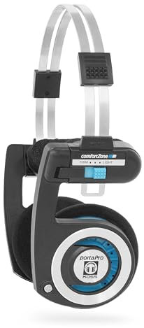 Koss Porta Pro Wireless 2.0 Bluetooth On-Ear Cuffie, Batteria 20+ Ore, USB-C, Microfono, Nero