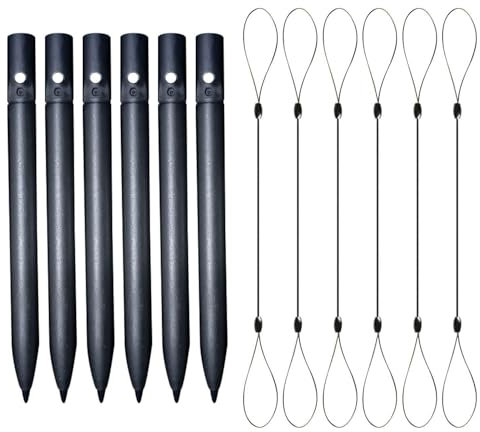 SLAXJNE 6 Stück Stylus-Stifte Und 6 Stück Stylus-Lanyards, Kinder-Touchscreen-Stifte, Kinder-Schreibtafel-Ersatzstifte, Kinder-Schreibtafel-Zubehör, Elastisches Anti-Verlust-Seil
