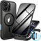 BERFY Magnetic Privacy Case for iPhone 16 Pro Max, Compatible with MagSafe, Built-in Privacy Screen Protector & Upgraded Camera Protection, Full Body Anti-Spy Phone Case, Black