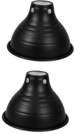 Mikinona 2Stücke Reptilien Lampenschirm Reflektor Wärmeschutz für Reptilienbox Lampenabdeckung für Schildkröten Echsen und Andere Reptilien Hitze Lampen Schutzschirm