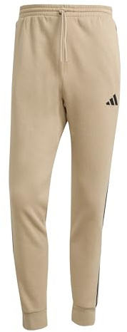 adidas Herren Essential Three Stripes Fleece Pant, warm Sandstone/Black, XL