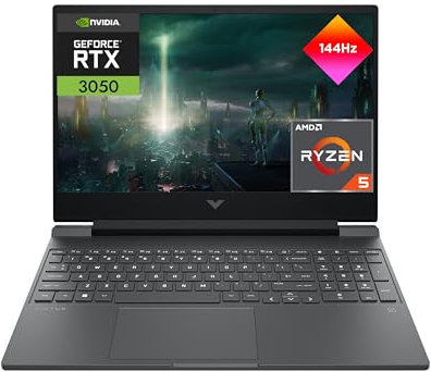 HP Victus 15-fb3021ns - Ordenador portátil Gaming de 15.6 FHD AMD Ryzen 5-8645HS, 16GB RAM, 512GB SSD, NVIDIA GeForce RTX 3050, Sin Sistema Operativo Gris - Teclado QWERTY Español