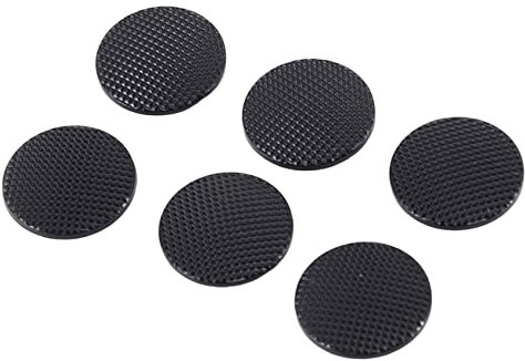 Huudngeje 6pcs Joystick analogico Stick Sostituzione Pulsante Cappuccio per 1000 Nera