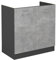 Vicco Spülenunterschrank R-Line, Küchenunterschrank für die Spüle, Beton, 80 cm ohne Arbeitsplatte