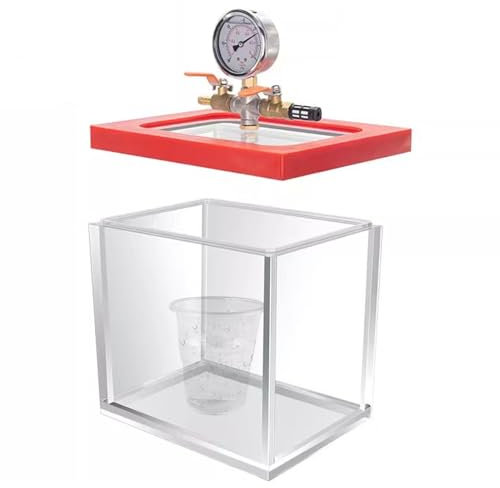 Vakuumkammer 7-l-Entgasungskammer-Set aus Acryl Ohne Pumpe, Transparenter Harz-Vakuumkammer-Drucktopf für Hobbychemiker, Kleiner Blasenentferner