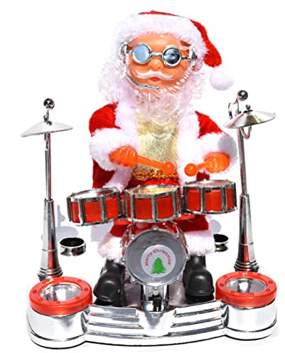 Poupée de Père Noël à Musique électrique, Jouet de Père Noël Chantant et Dansant avec Coffret Exquis pour Les Décorations de Noël, Décoration de Noël Idéale pour la Maison, Le (A)