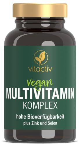VITACTIV Multivitamin Komplex - D3 Knochen & Muskelfunktion - 240 Tabletten | Hochdosiert, Vegan, Ohne Zusätze. Vitamin D3: normale Muskelfunktion. Vitamin B12: normale Immunfunktion. Zink: Zellschutz