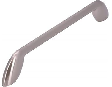 SIRO Möbelgriff Birkenau, Modern, Design, Druckguss vernickelt feingeschliffen, 192 mm x 30 mm x 12 mm, LA 160 mm, 2392-192ZN21