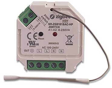 ZigBee 3.0 Unterputz-Schalter 1 Kanal 400W 230V – Switch für LED und Halogen Leuchtmittel