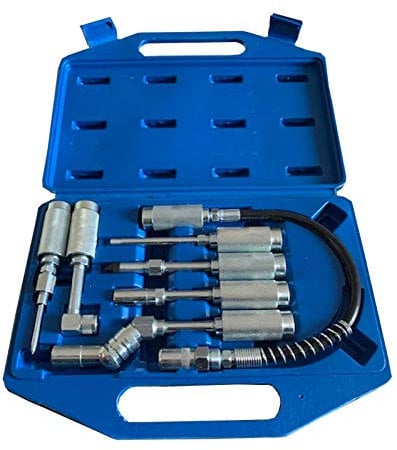 7 Pc Car Lube Lubing Hose Tip Assortment Tool Set Kit Adapter Fitting Grease Gun