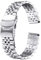 ZZDH uhrenarmband Edelstahl Edelstahl Uhr Armbandarmband 20mm 22mm 24mm Frauen Männer Silber Massive Metall Uhrbandband Zubehör (Band Color : Silver, Band Width : 21mm)