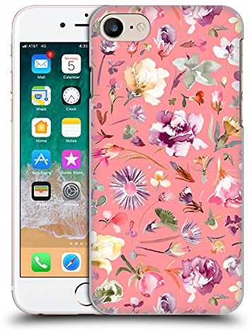 Head Case Designs Licenza Ufficiale Ninola Mini Cuffie Corallo Modelli Floreali Custodia Cover Dura per Parte Posteriore Compatibile con Apple iPhone 7/8 / SE 2020 & 2022