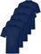Expert Workwear Mens 5 Pack Plain Crew Neck T-Shirt Short Sleeve 100% Cotton Tee Navy