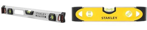 STANLEY FATMAX I-Beam Magnetic Level for Heavy Duty 1-43-554 & Shock Proof Torpedo Level 230 mm/9 Inch 0-43-511