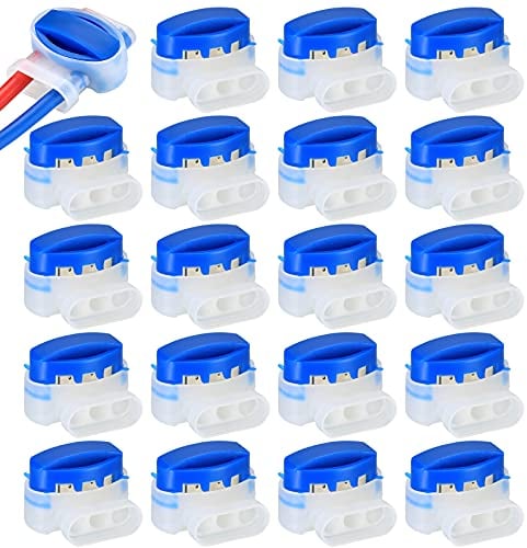 20 Pezzi Connettori Stagni per Filo Perimetrale Robot Tagliaerba, Connessioni per Cavi Elettrici, Accessorio Robot Rasaerba, Morsettiere Connettori per Cavi