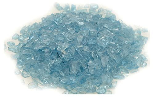 Glas Kies für Krippe 300gr hellblau