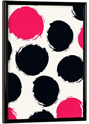artboxONE Poster mit schwarzem Rahmen 18x13 cm Für Kinder Pink Panther - Bild Flecken Flecken Kreis