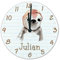 timalo® Wanduhr Tiere Kinderzimmer personalisiert mit Namen | Geschenk Uhr für Kinder mit süßen Tiermotiven | Faultier glasuhr-t-20