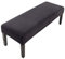 YISUN Universal-Bezug für Esszimmer-Bank, Elastisch Jacquard Dining Bench Cover für Esszimmer, Abnehmbar Bezug für Esszimmerstuhl Esszimmer (Pechschwarz)
