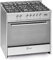 GURARI Centre de Cuisson à Gaz 911 Inox, Électrique 90 cm/Gamme Coocker/Gaz Naturel/Propane
