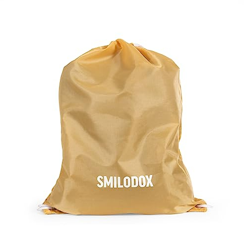 SMILODOX Turnbeutel Damen - Praktischer Sportbeutel für Kleidung & Sportschuhe, Farblich Abgesetzte Bänder Rucksack Damen, Stoffbeutel Innentasche mit Reißverschluss, Verstellbare Kordel Sporttasche