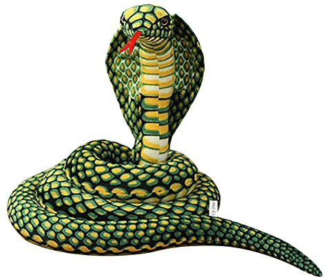 FakeFace Realistische Plüschschlange Kobra Plüschtier Kuscheltier – 170CM lang, detailgetreu, flexibel und schrecklich echt aussehend, geeignet für Wohnzimmer, Halloween und Themendekorationen