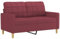 Tidyard 2-Sitzer-Sofa 2er Gästesofa Gästebett Sofabett mit Armlehne Polstersofa Schlafsofa Bettsofa Schlafcouch Bettcouch Stoffsofa 138 x 77 x 80 cm (B x T x H) Stoff Metall,Textilene Weinrot