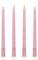 TOPWAYS Dinner Candles, Pink Taper Candles Pillar Spiral Twisted Candles Non Drip Long 8 Hour Burn Time Non Scented Decorative Candles for Valentine's Day Christmas Birthday Party (4 Pack)