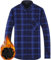 Chemise à Carreaux épaissie pour Homme Chemise à Carreaux doublée Chaude rembourrée Casual Manches Longues Chemise à Carreaux boutonnée Veste avec Poche(Bleu,M)