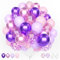 Palloncini Rosa Viola, 60 Pezzi 12 Pollici Opaco Pastello Viola Metallizzato Rosa Latex Coriandoli Palloncini per Bambina Battesimo Donna Principessa Compleanno Anniversario Feste Decorazione