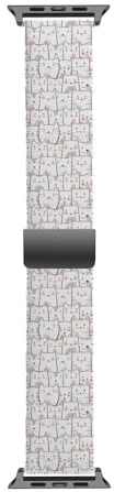 Solo Loop-Armband, kompatibel mit allen Apple Watch-Serien 38/40/41 mm (Cat Kitty Cute Funny), dehnbares Silikonband, Zubehör, Silikon, Kein Edelstein