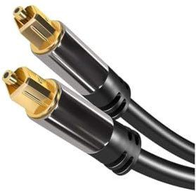 Cable Óptico TOSLINK Pro Series (3 metros) para audio en stereo Dolby Digital y DTS, con conectores macho TOSLINK en color negro. Ideal para una excelente calidad de sonido.