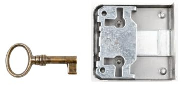 Holzando Möbelschloss 02.0022 mit Schlüssel 3013.01 - Dornmaß 40mm- Halmlänge 22mm