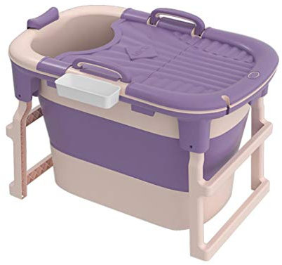 Adult Bath tub,Portable,Barrel Sweat Steaming,Folding,Mobile Adult,Plastic Folding Thicken Home Sauna (102 * 71.5 * 66cm) (with Cover)