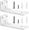 2 Pezzi Supporti per Scaffali, Staffe per Mensole Pesanti, Supporti Mensola Reggi Mensola Porta Mensole da Muroper la Casa, la Cucina e l'ufficio | 15cm, Portata 70 Kg (Bianco) 6in