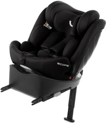 Nurse Scope, Silla Coche Bebé iSize, 40 a 150 cm, de 0 a 12 Años, Isofix, Giratoria 360, Posición de Carga, 13 Posiciones, Color Negro, Scope i-Size