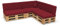 POKAR Palettenkissen Palettenauflagen mit abnehmbarem Bezug Palettenmöbel Palettensofa 8er Set: Sitzkissen 120x80 + Rückenlehne 120x40, Dunkelrot